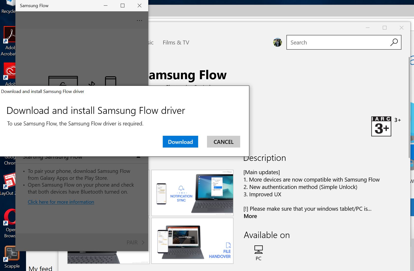 samsung flow windows