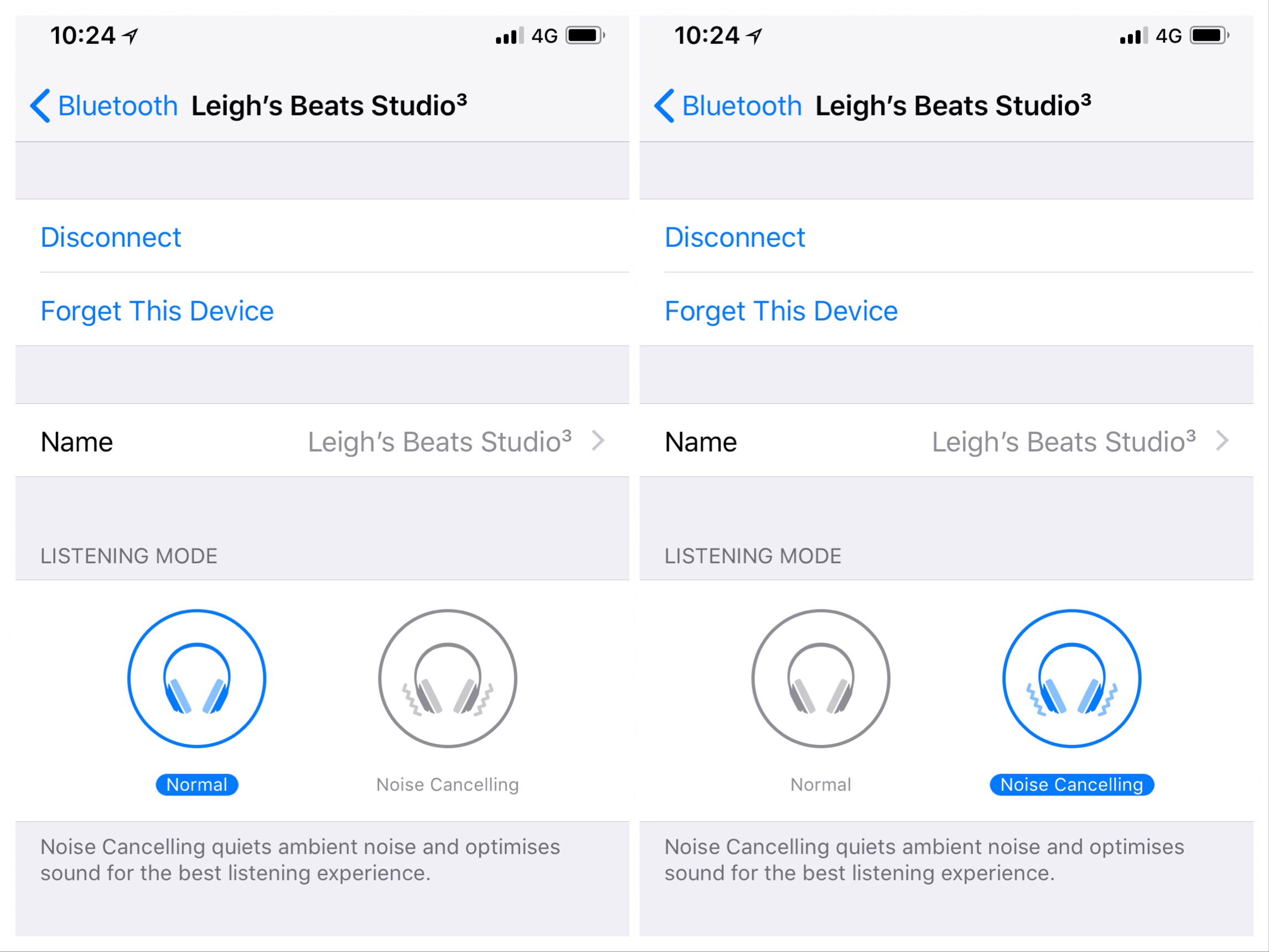 how to turn off noise cancellation on beats studio 3
