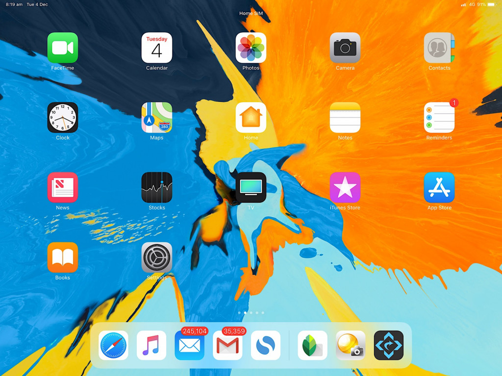 Apple iOS 12 on the 2018 iPad Pro