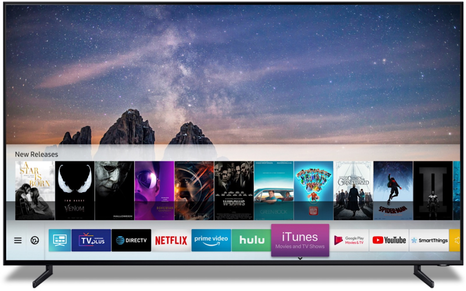 Samsung's iTunes Movies & TV Shows app for Samsung 2018 and 2019 TVs
