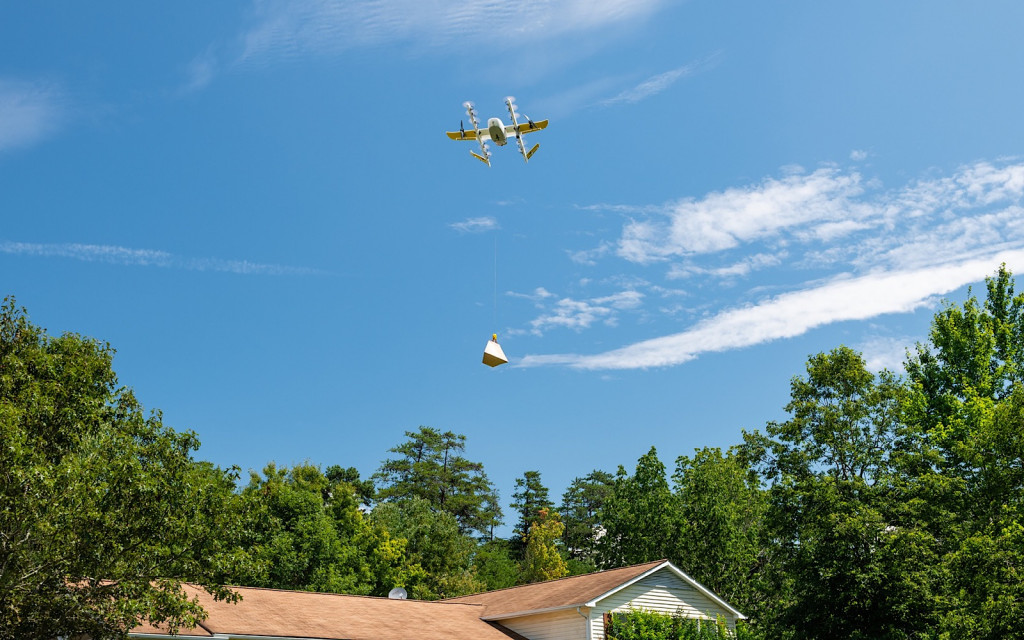 Drone delivery service by Wing