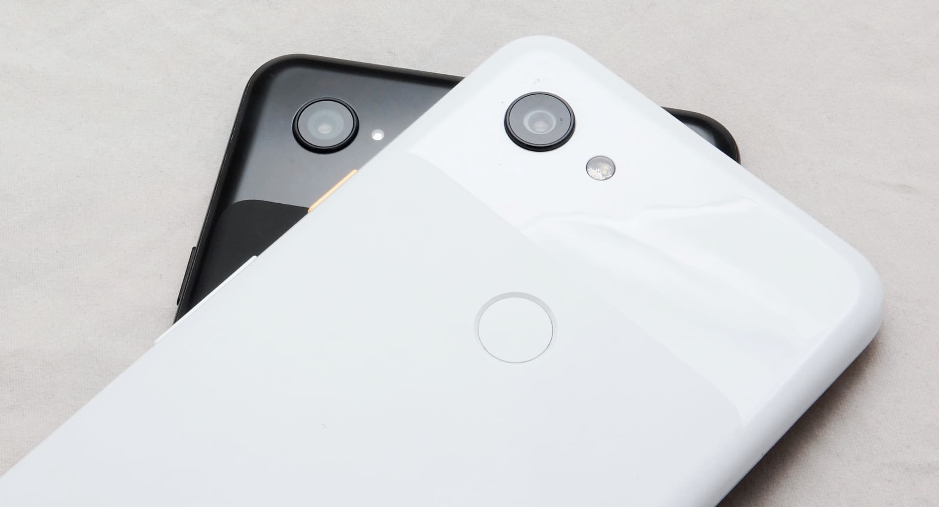 Google Pixel 3a camera on top the Pixel 3 camera