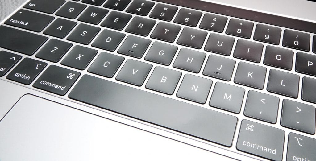 Keyboard on the 2019 MacBook Pro 15