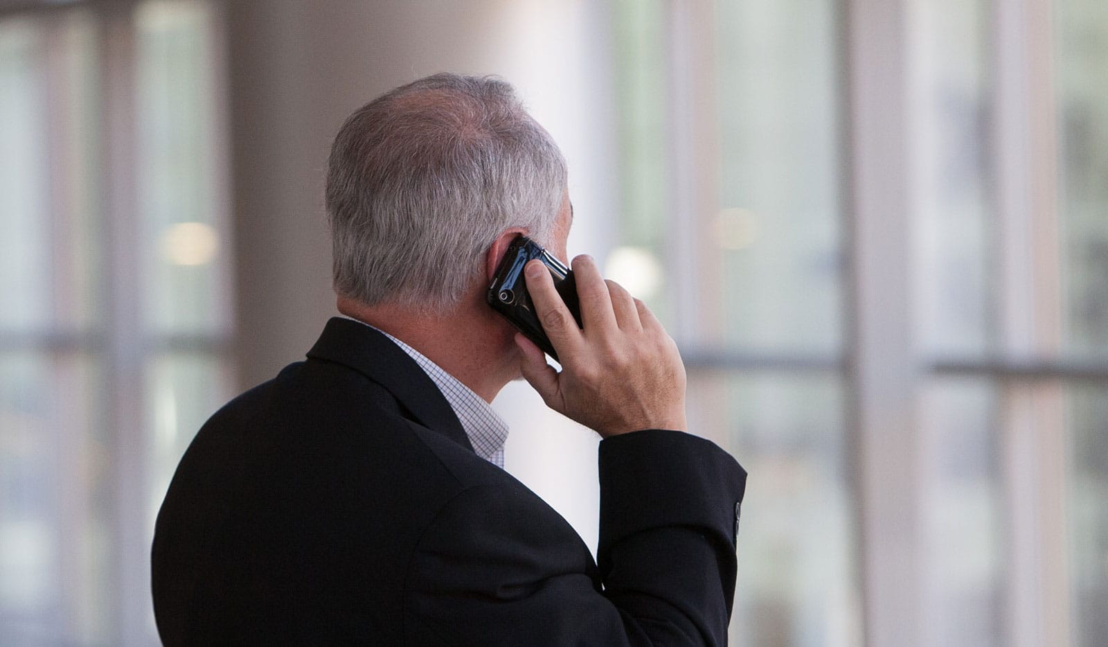 A man taking a call