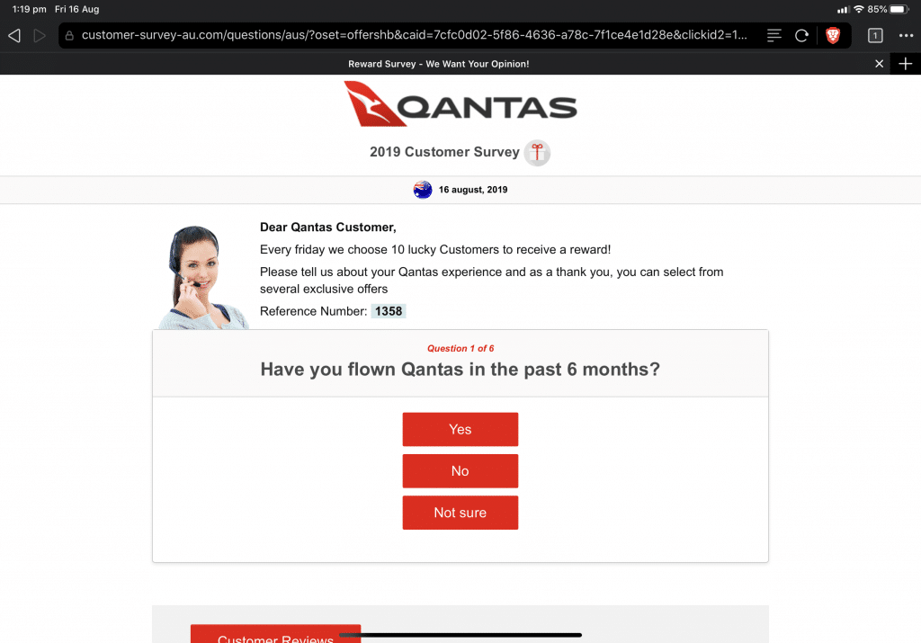 Qantas scam