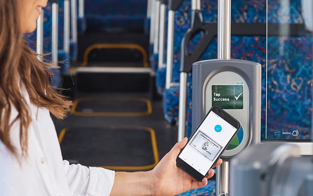 American Express used at an Opal reader on NSW buses7