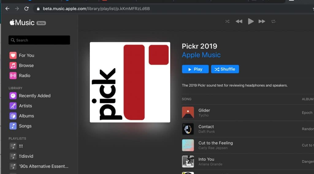 The 2019 Pickr Sound Test on Apple Music