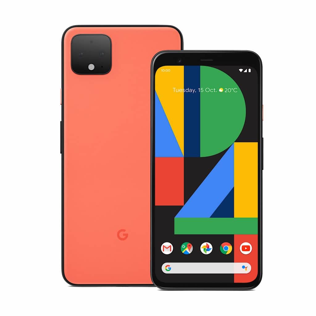 Google Pixel 4 in the shadow of a Pixel 4 XL