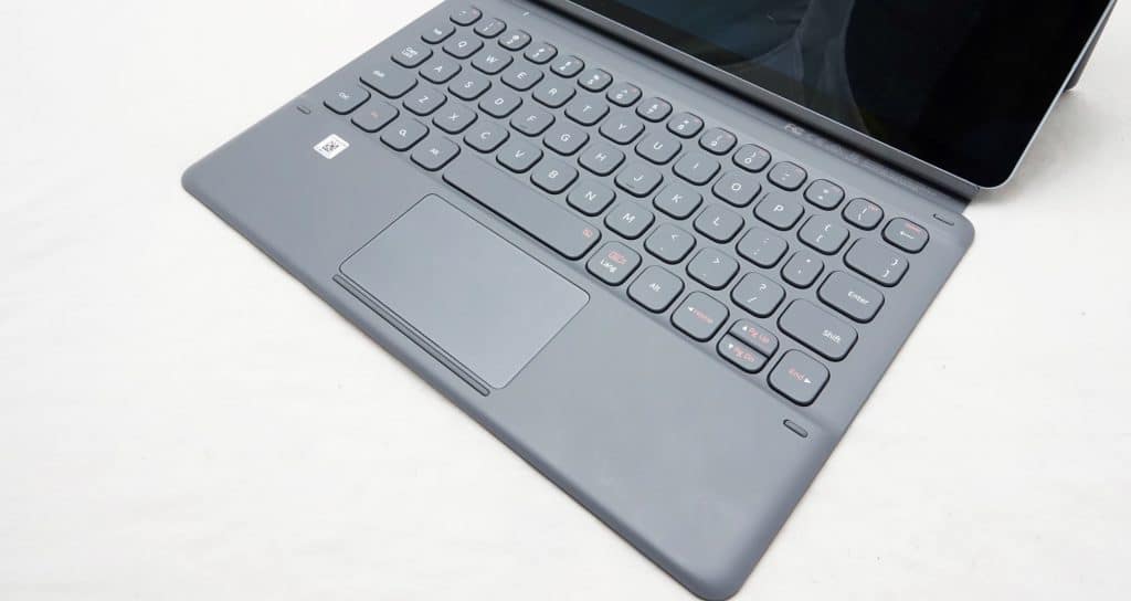 The keyboard of the Galaxy Tab S6