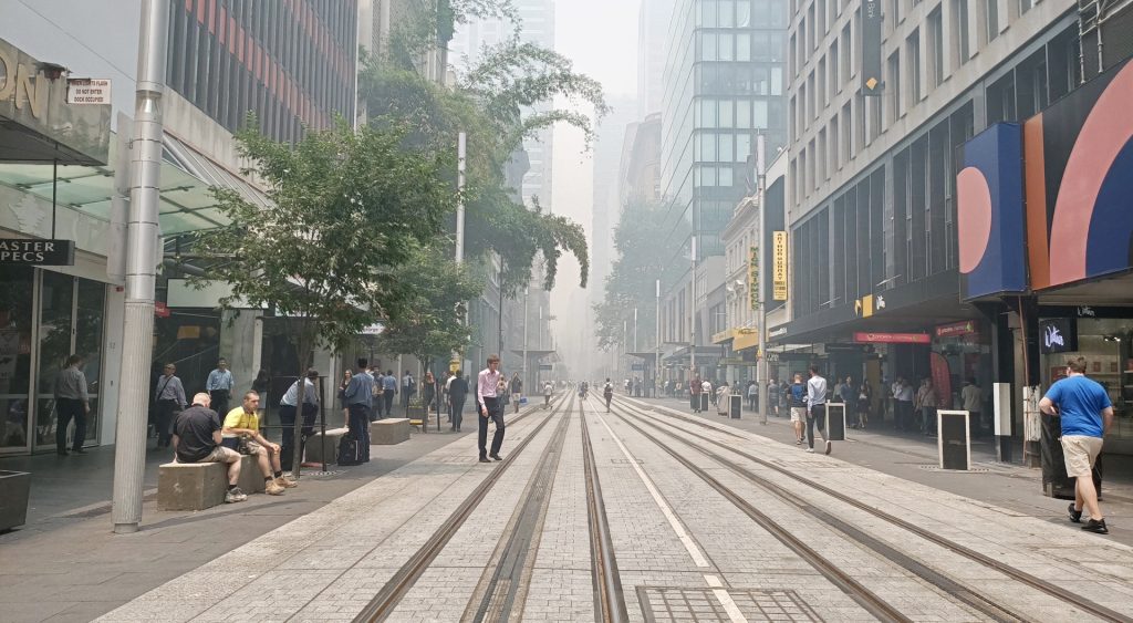 Smoke in Sydney has reached air mask levels