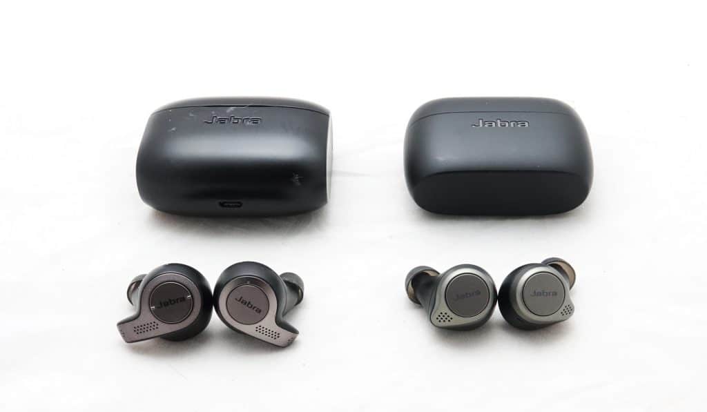 Jabra Elite 65t (left) vs Jabra Elite 75t (right)