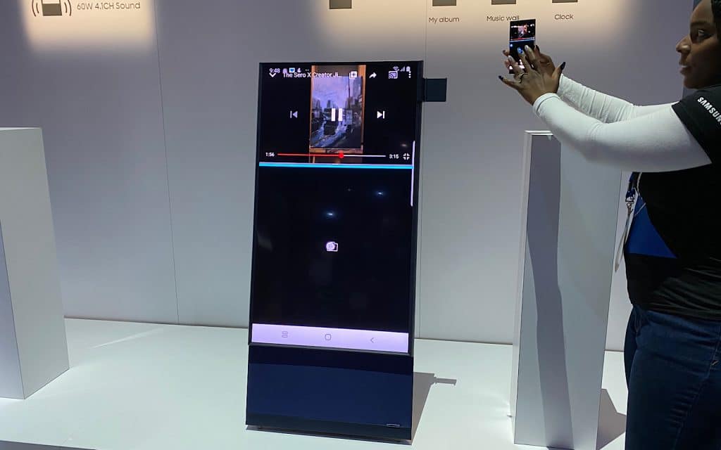 Samsung's The Sero, a vertical TV at CES 2020