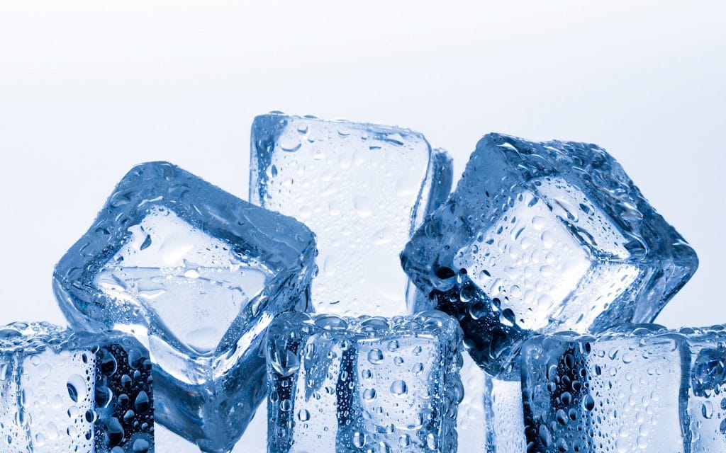 Ice cubes and keeping cool