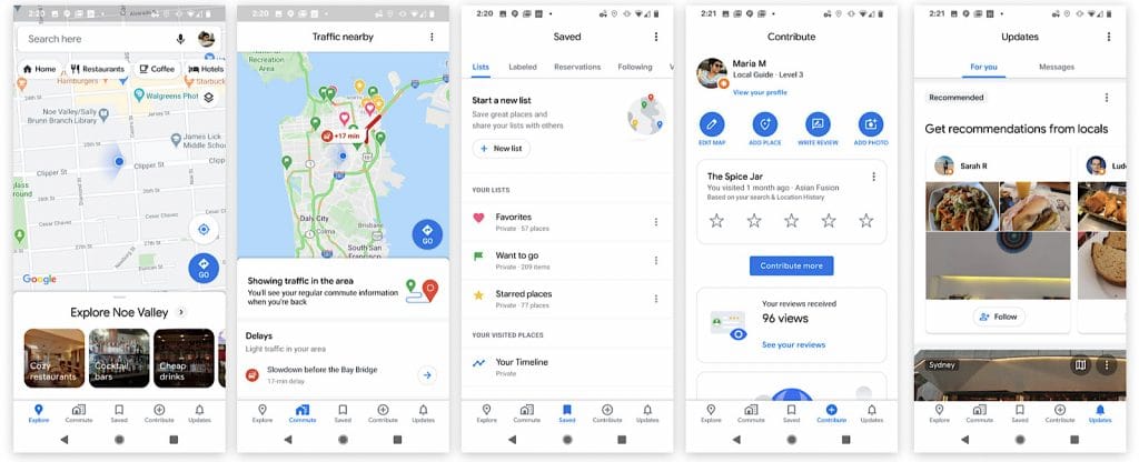 Google Maps app changes today in 2020