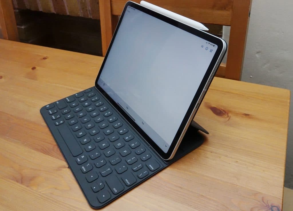 Apple iPad Pro 2018 in the 2020 iPad Pro Smart Keyboard Folio case
