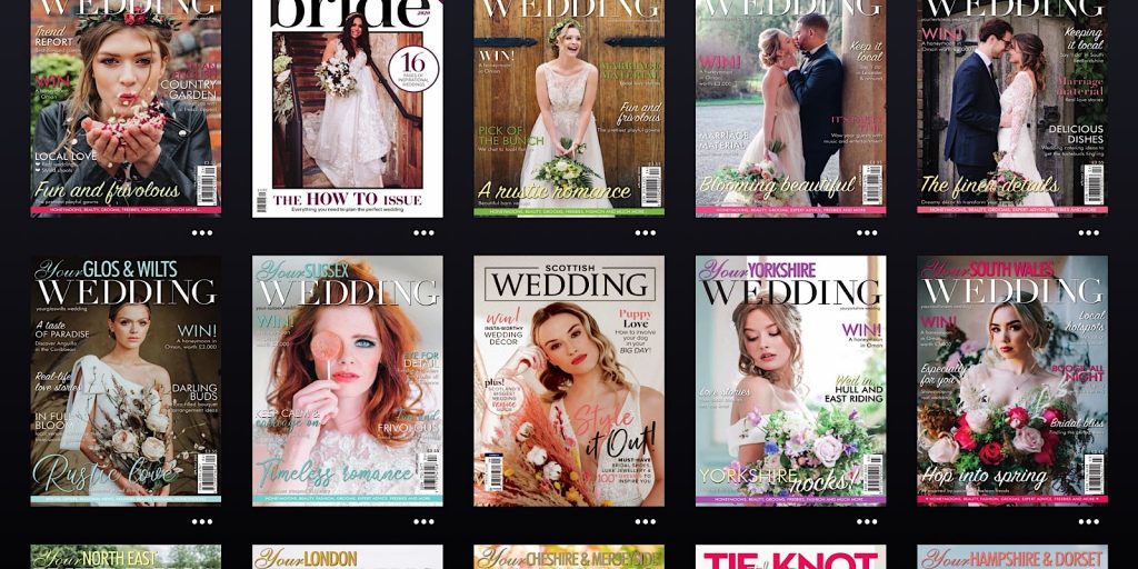 The sheer number of English wedding mags on Readly on the iPad Pro