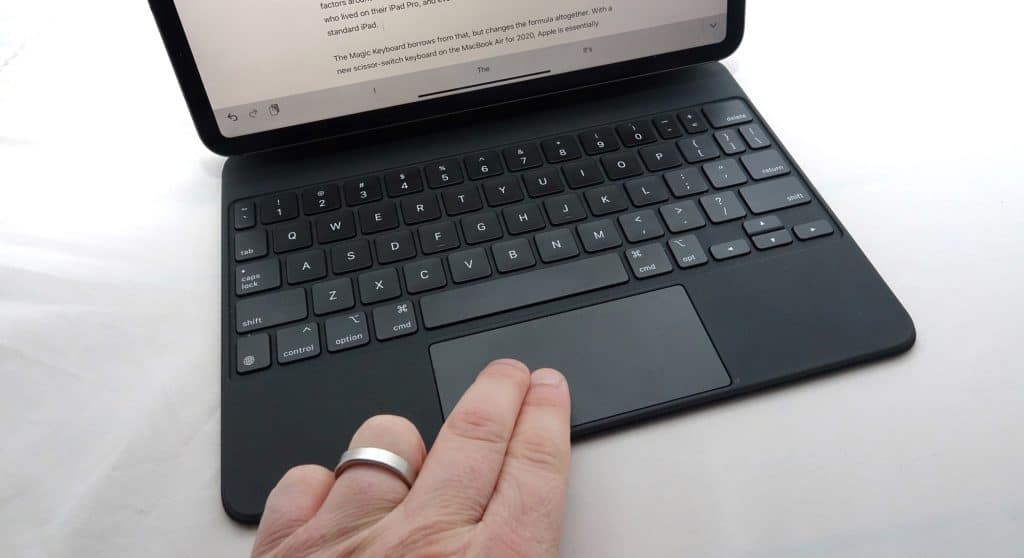 The trackpad on the Magic Keyboard