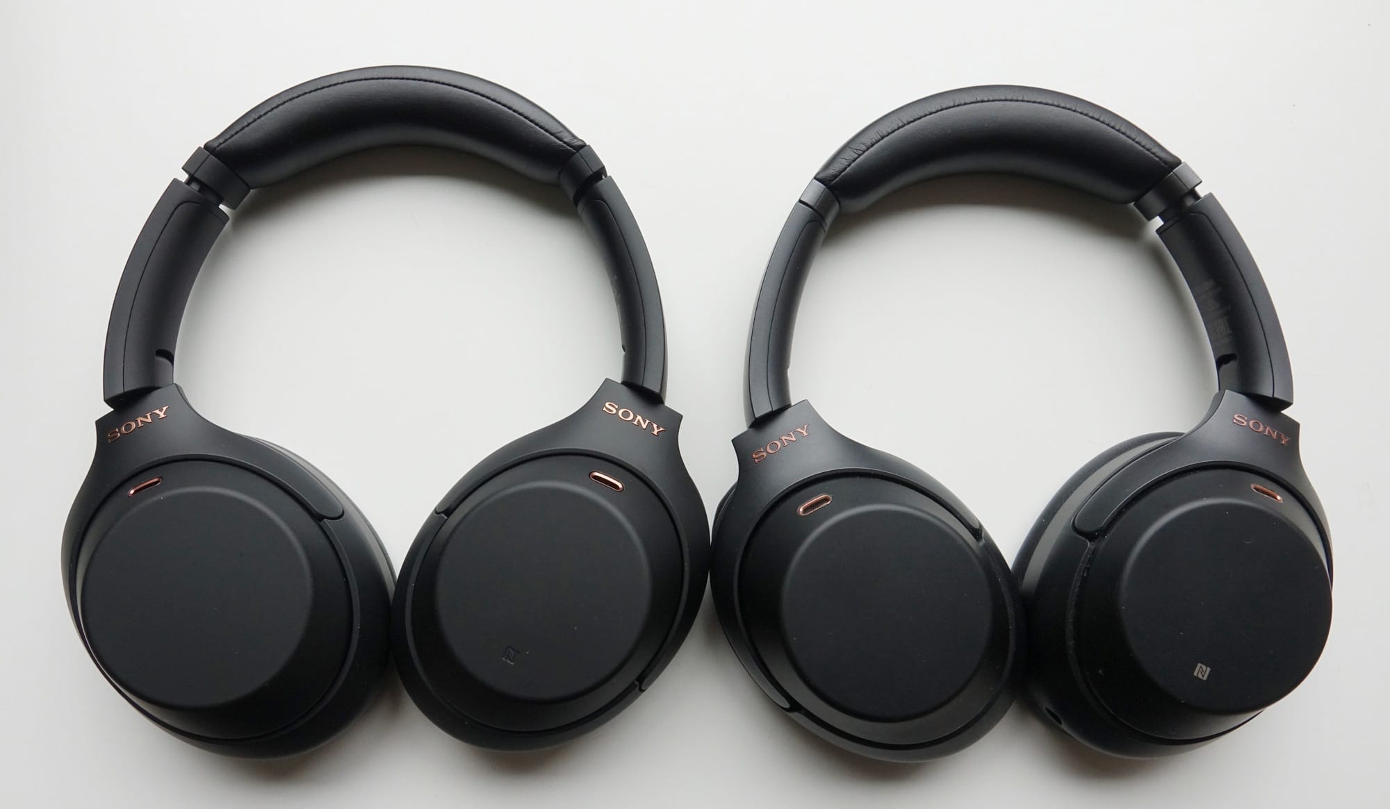 Headphones compared: the Sony WH-1000XM4 (left) vs the Sony WH-1000XM3 (right)