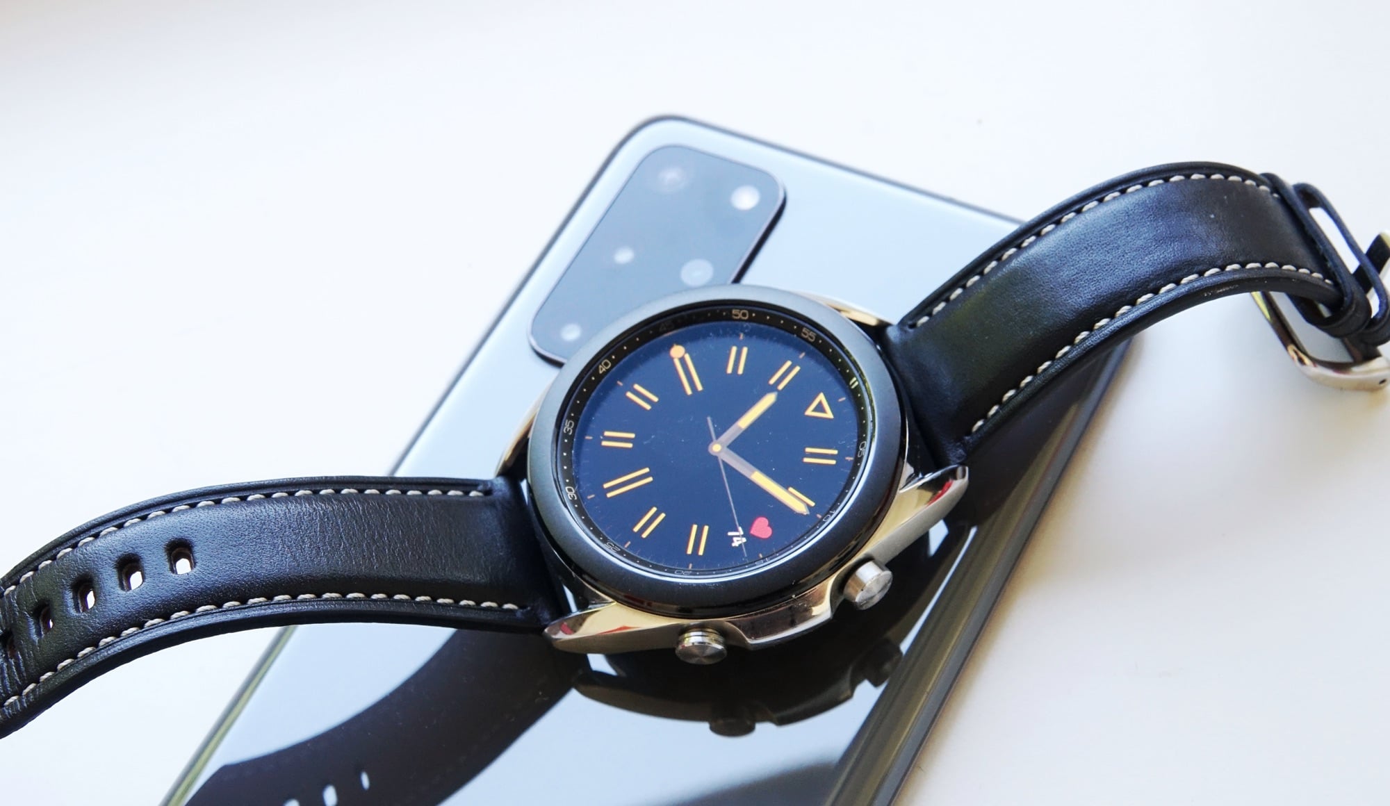 Samsung Galaxy Watch3 on the Samsung Galaxy S20+