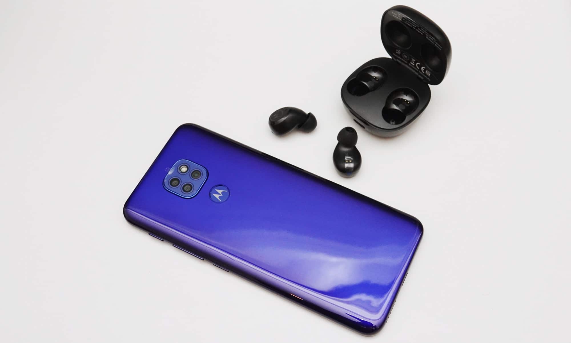 Moto G9 Play with wireless earbuds