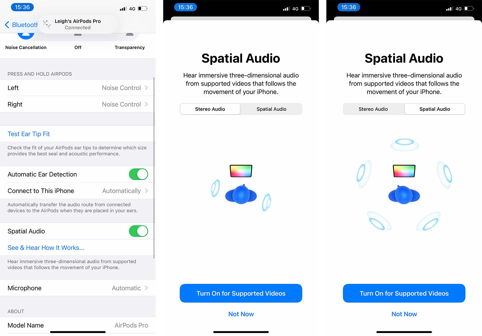 Airpod pro ios discount 14 spatial audio