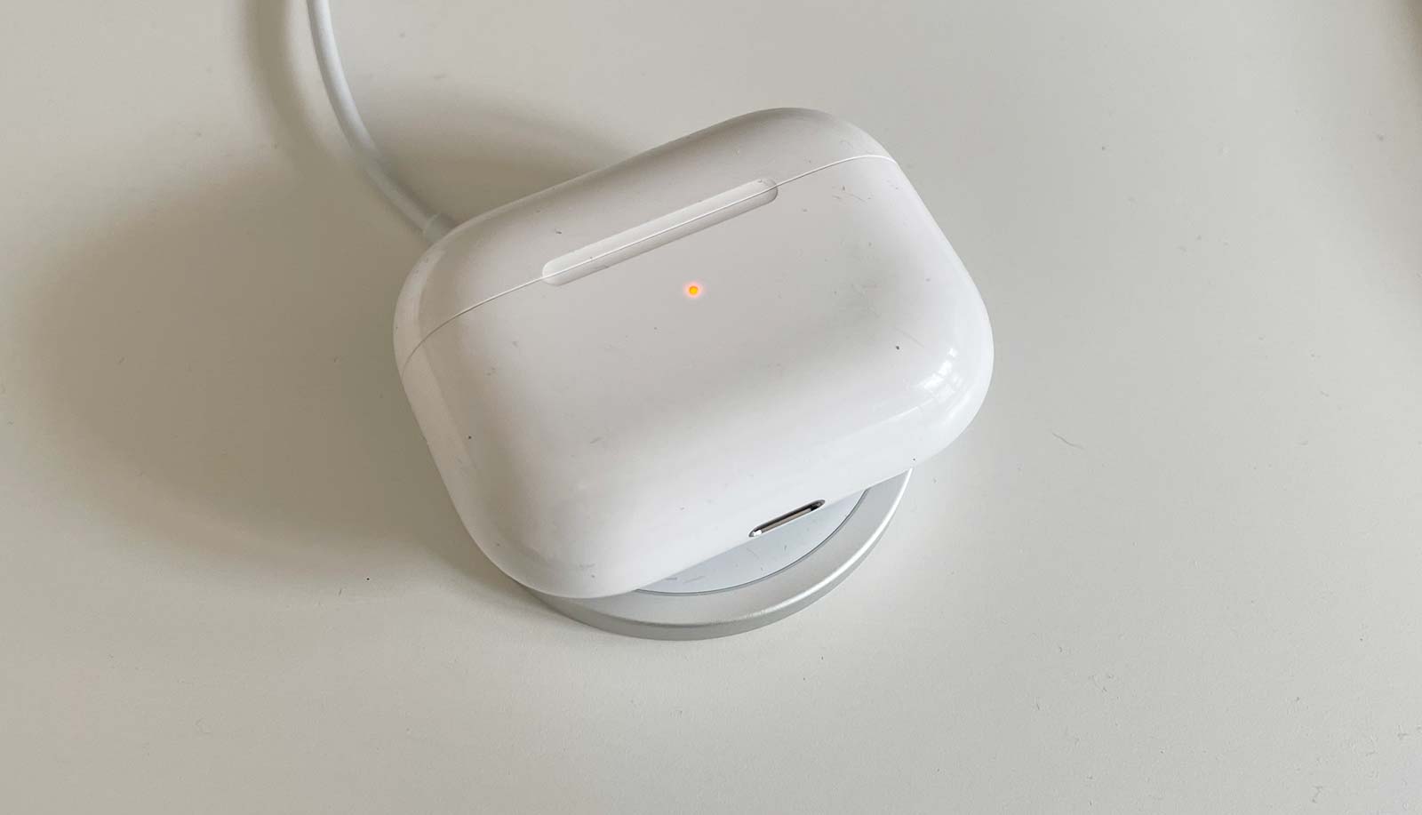 Apple AirPods Pro on a MagSafe charger