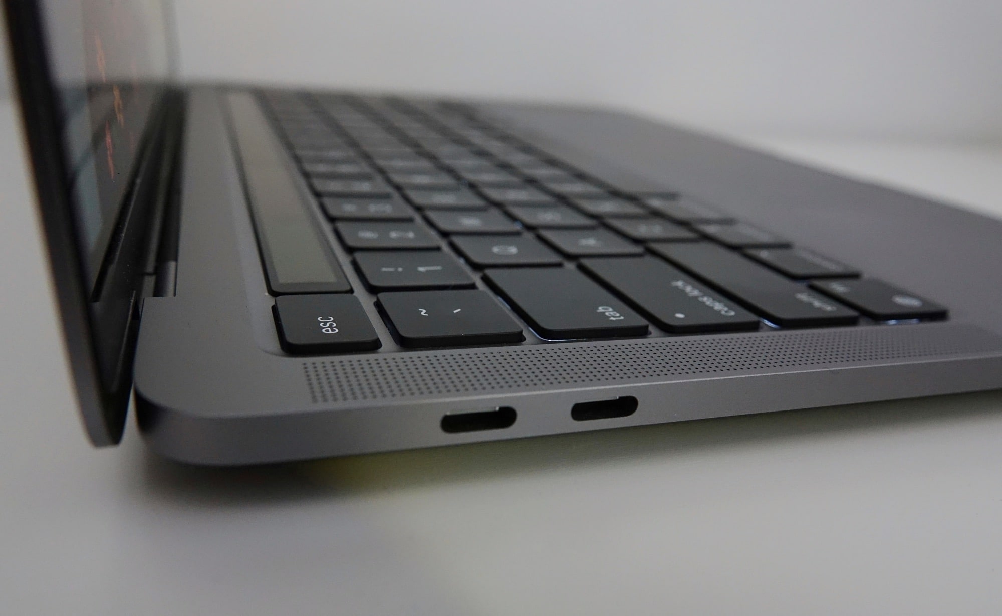 Type C ports on the MacBook Pro M1