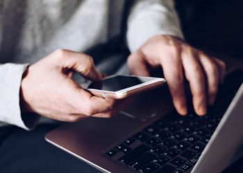 Surfing the web on phone and computer