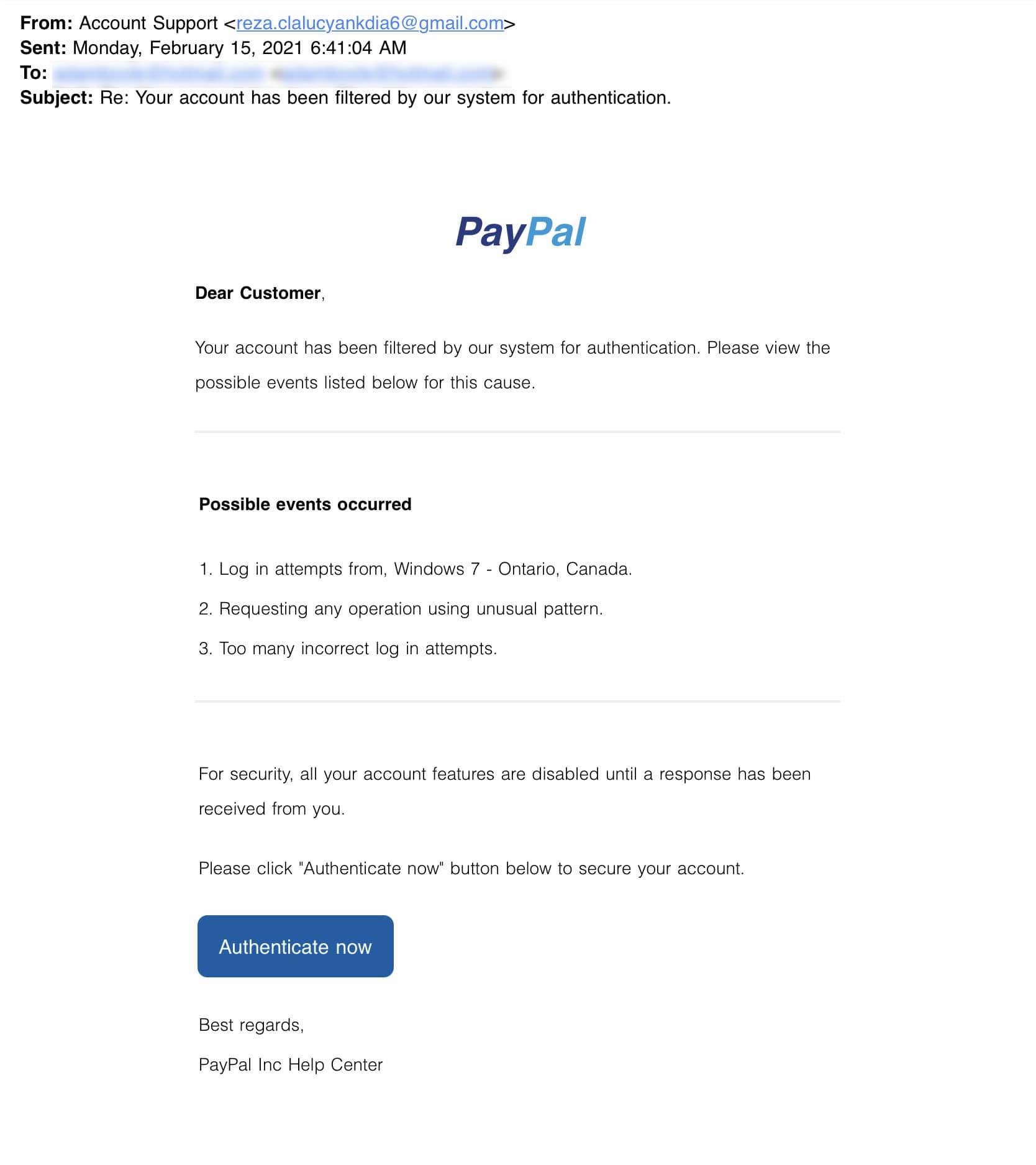 paypal contact details