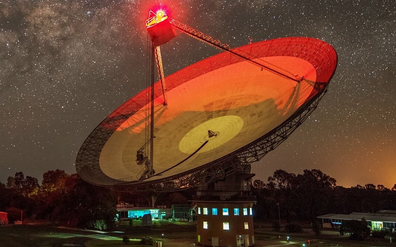 The Parkes radio telescope, also known as "The Dish".