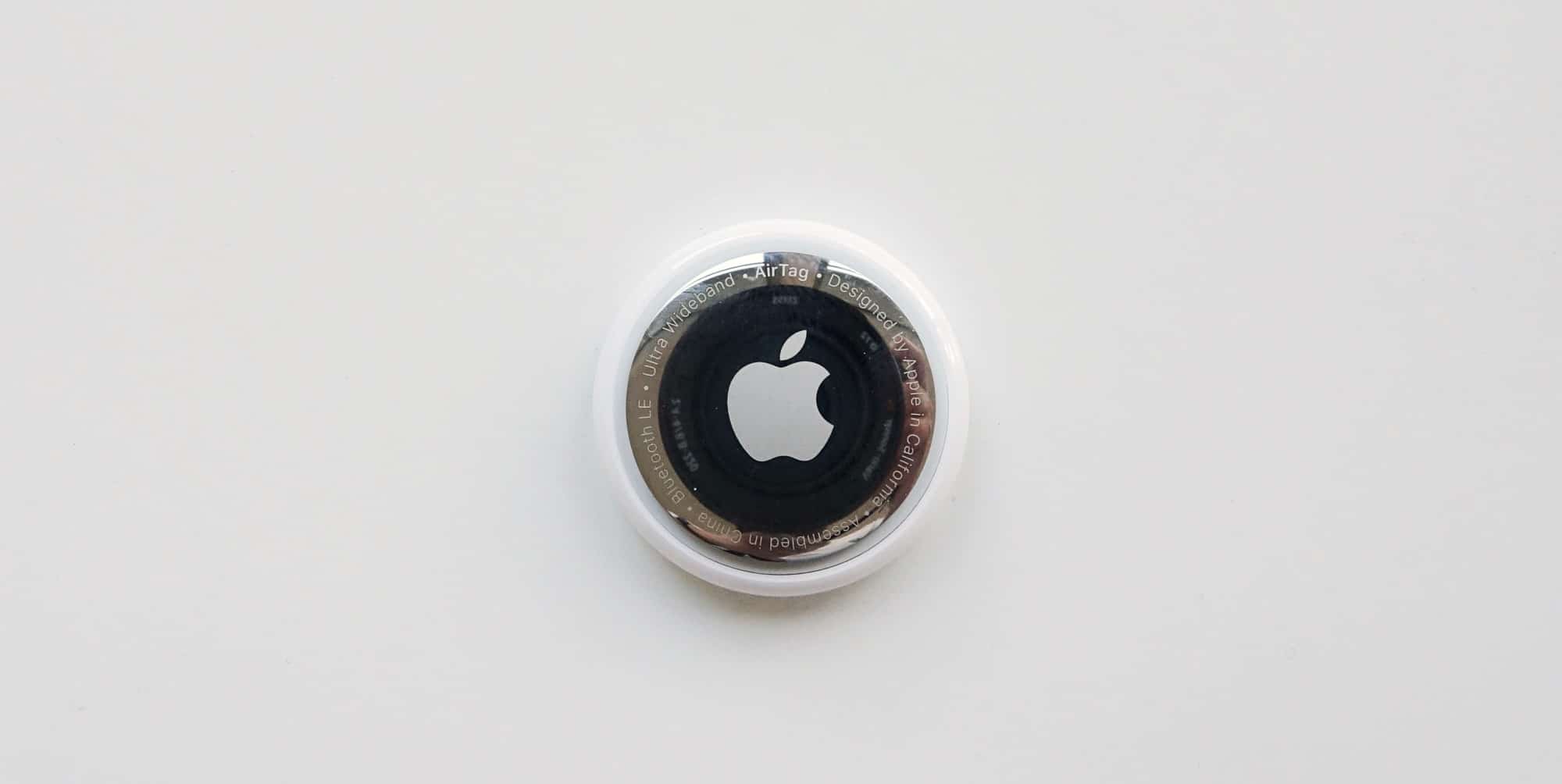 The back of an Apple AirTag
