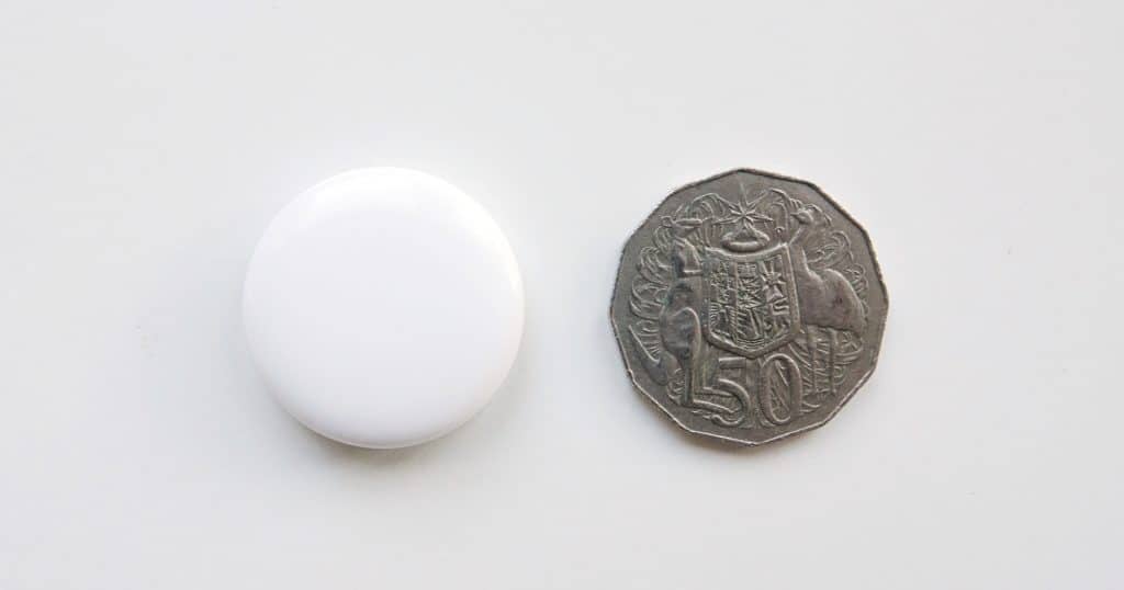 Apple's AirTag is about the size of an Australian 50 cent coin, making it easy to hide in your home. 