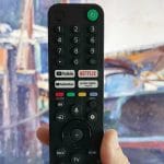 The remote of the Sony Bravia X90J