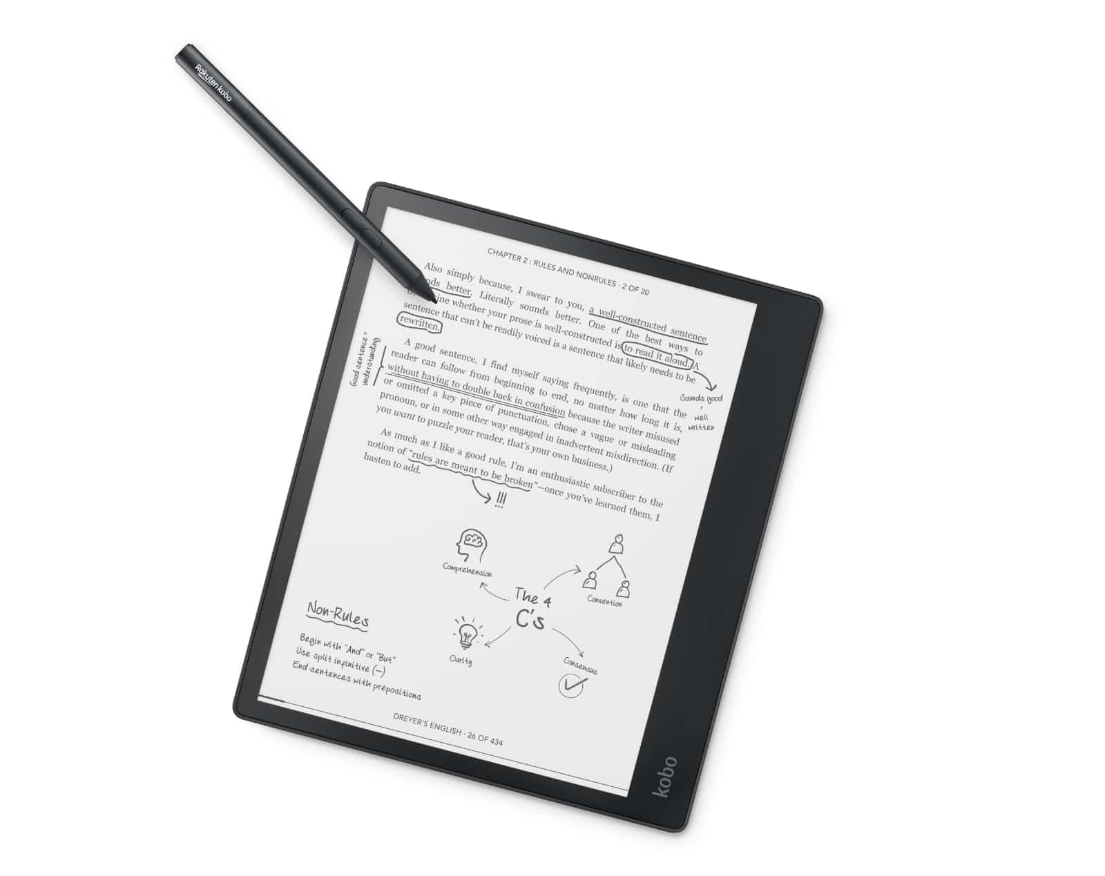 Note reader. Kobo Elipsa Pack.