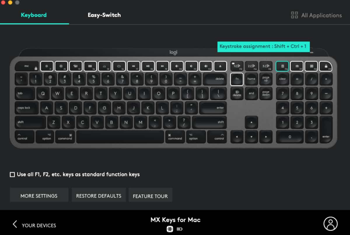 Logitech Mx Keys Mapping