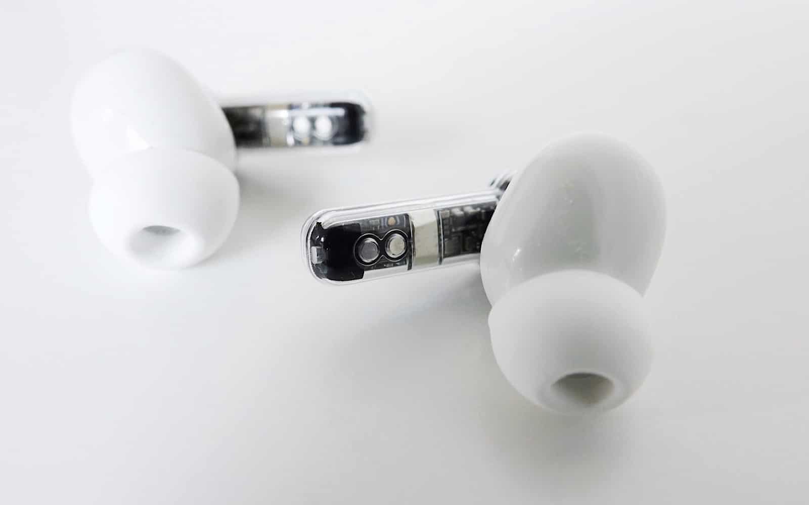 The Ear 1 earphones are visually striking with the transparent plastic.