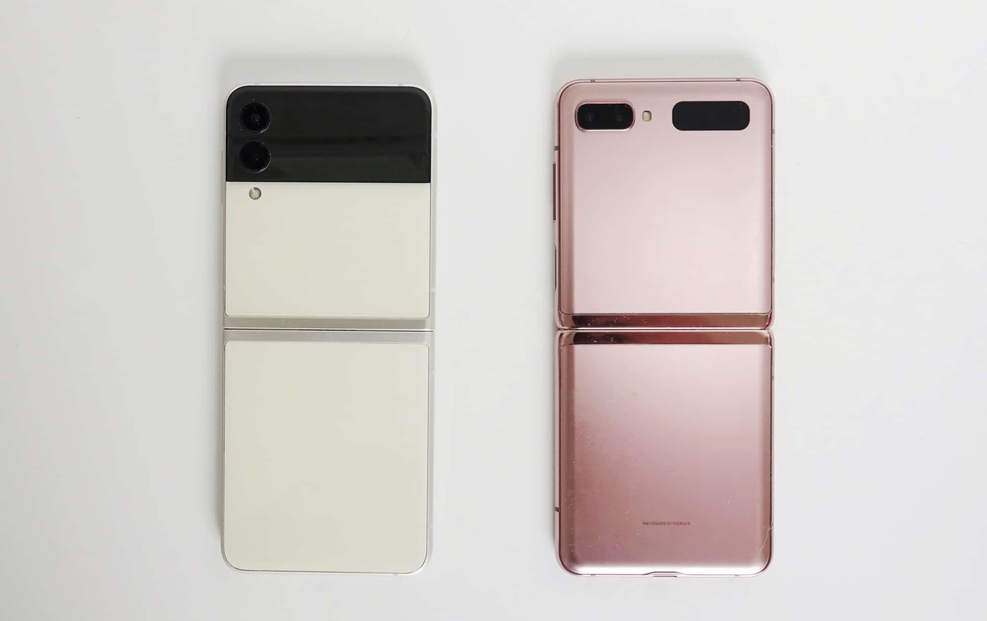 Design changes on the Flip 3 (left) and Flip 5G (right).