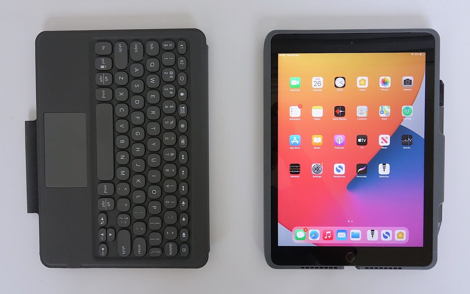 Zagg Pro Keys keyboard case comes in two parts: the keyboard case and the iPad case.