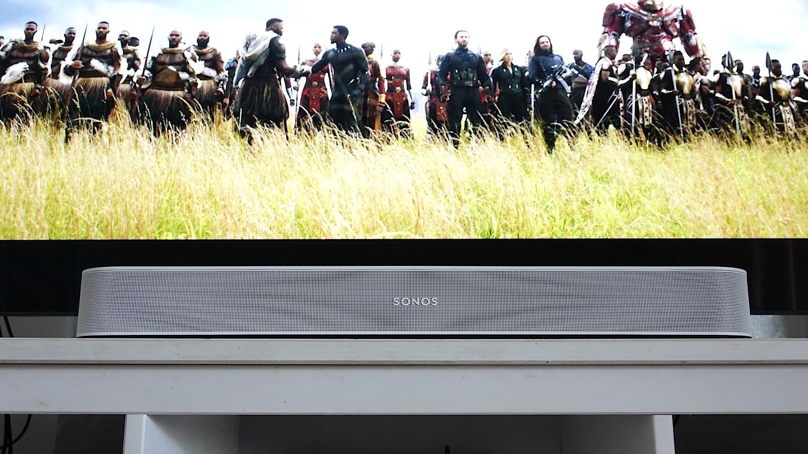 Listening to the 2021 Sonos Beam while watching The Avengers