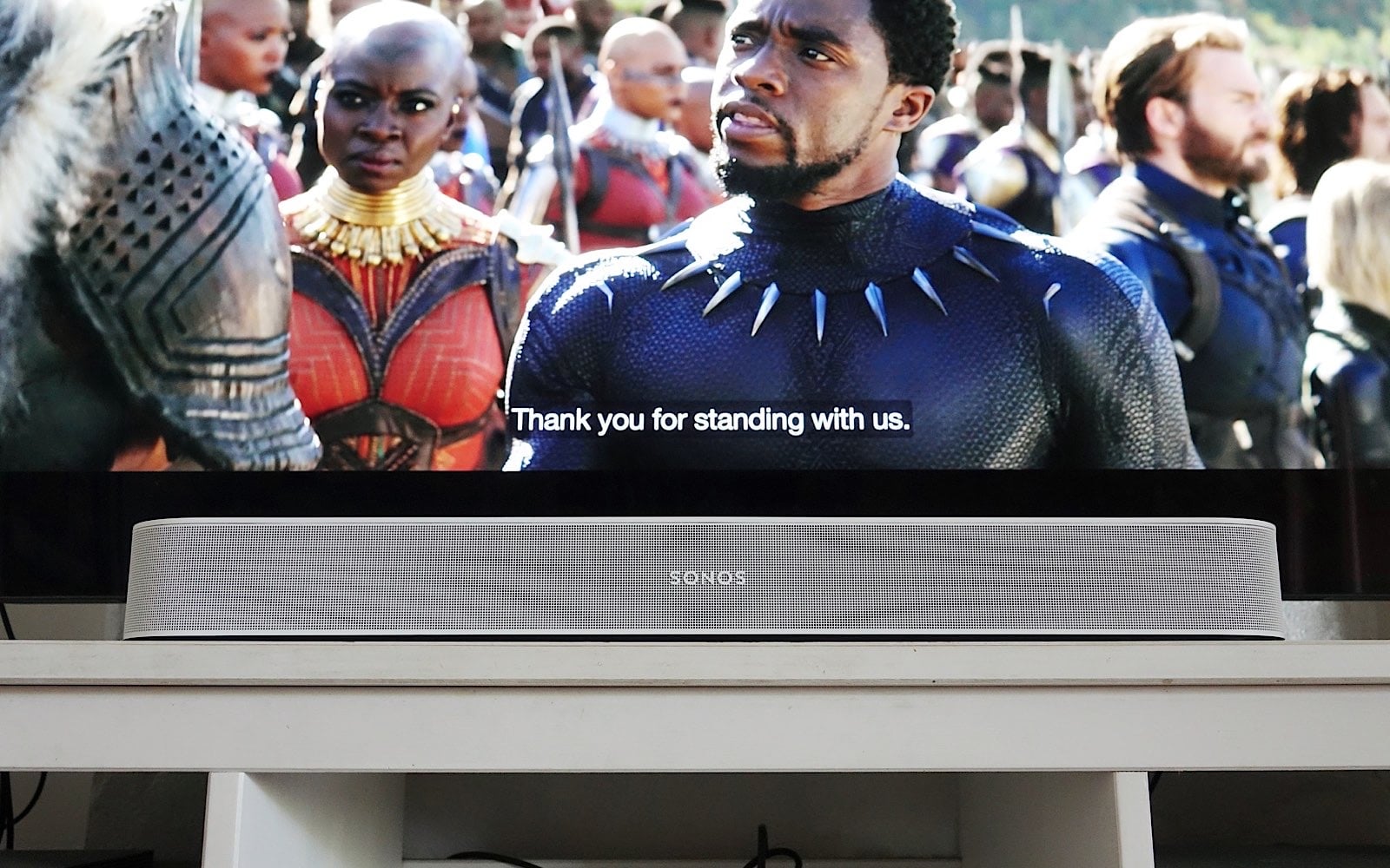 Listening to the 2021 Sonos Beam while watching The Avengers