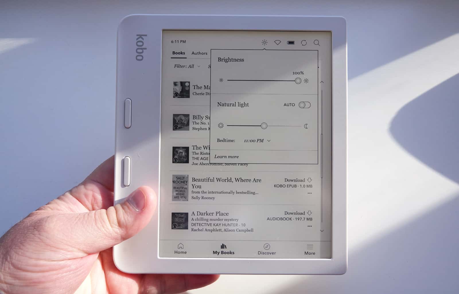 The Kobo Libra 2 eReader has a page-turning feature