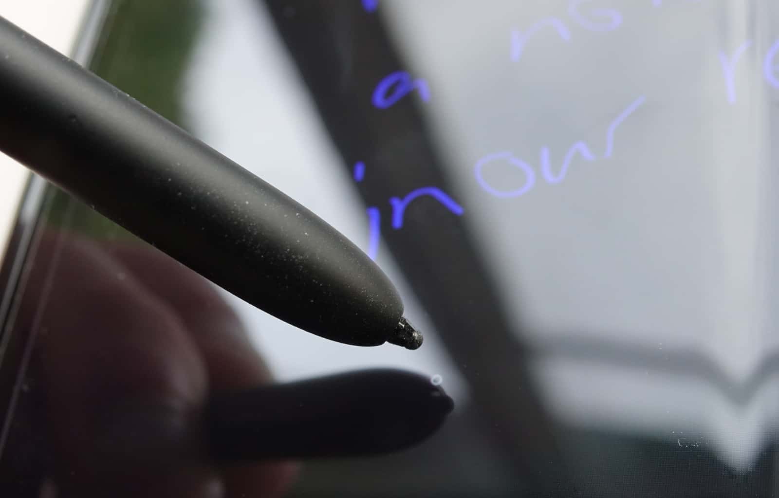 With an S-Pen, you can scribble on the internal tablet screen of the Galaxy Z Fold 3.