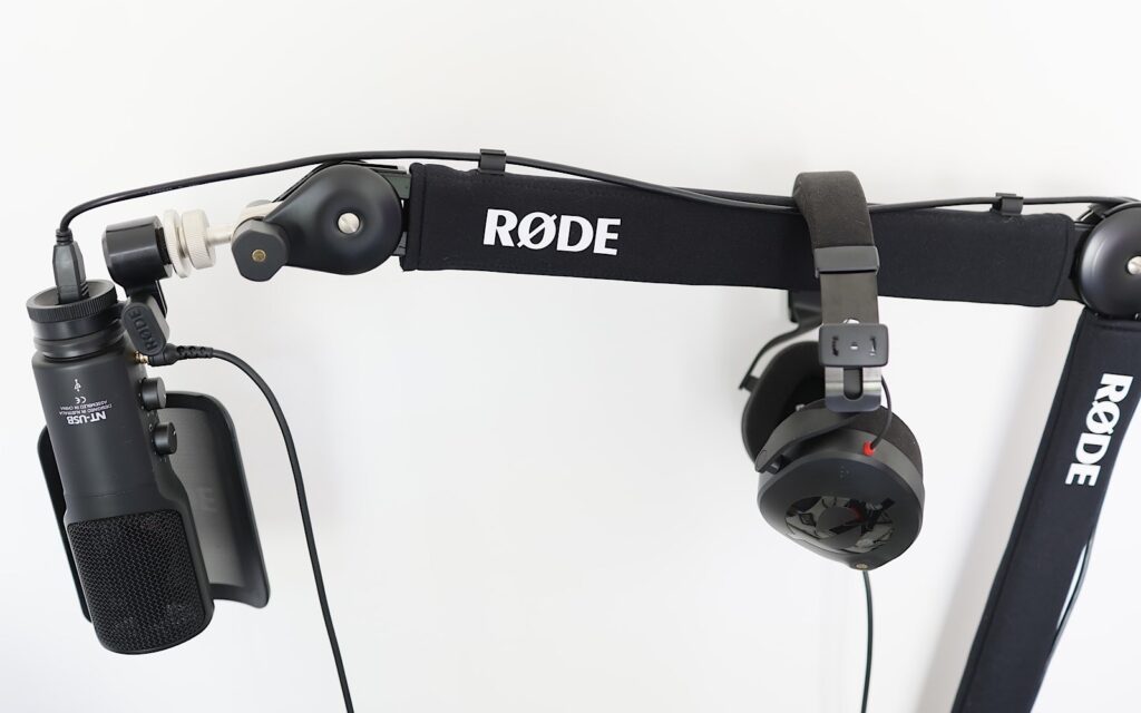 Rode PSA1+ With Rode NTH-100 headphones and NT-USB microphone attached.