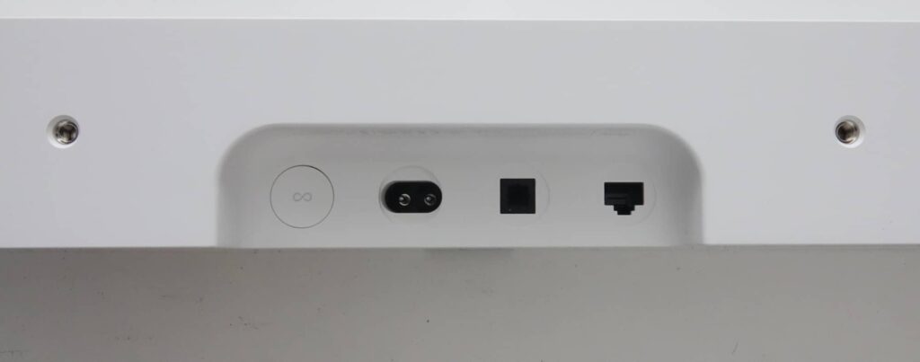 The ports on the back of the Sonos Ray
