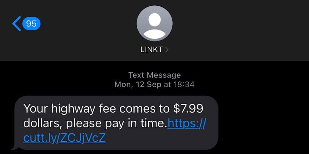 Linkt scam text messages