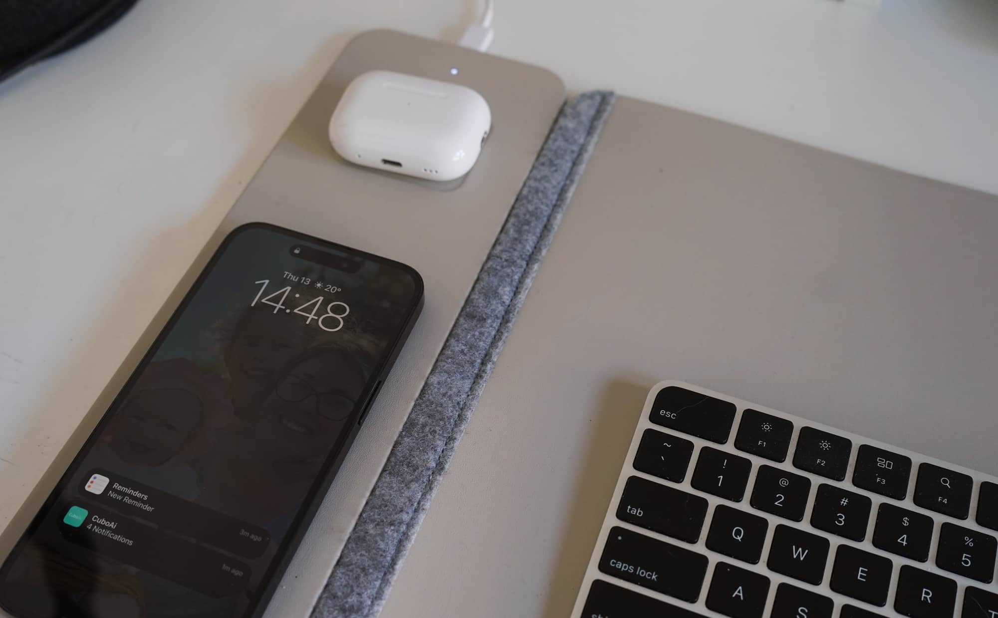 New desk mat from Journey, vegan leather with MagSafe charging