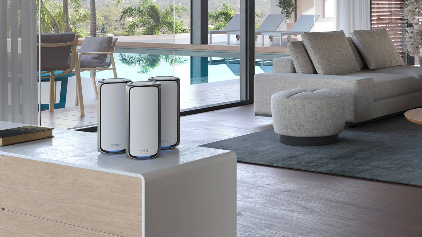 The Orbi 970 three-pack is over $4K worth of networking gear. Yikes.